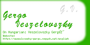 gergo veszelovszky business card